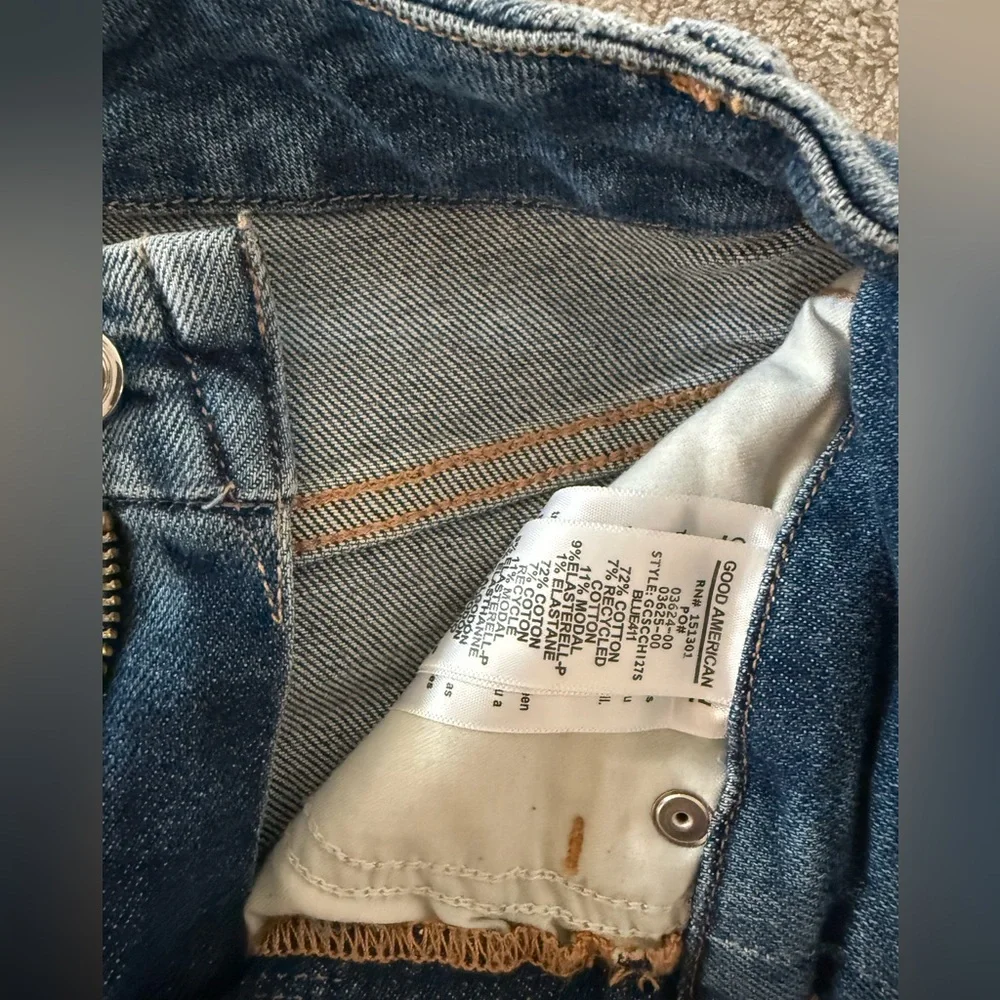 GENTLY WORN - Good American Good Curve Skinny Jeans Size 0/25 - Picture 6 of 7